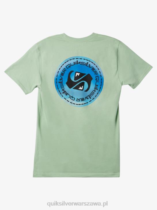 mężczyźni Quiksilver T-shirt z przepływem kolorów 4DBV1203 świerk