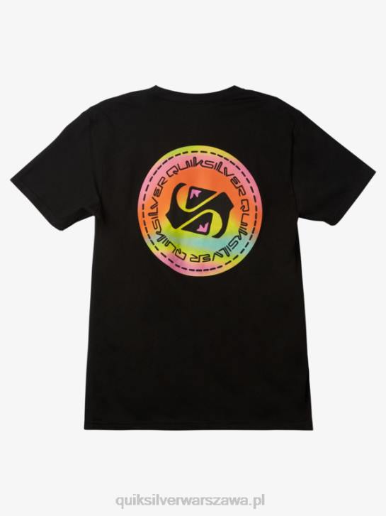 mężczyźni Quiksilver T-shirt z przepływem kolorów 4DBV1204 czarny