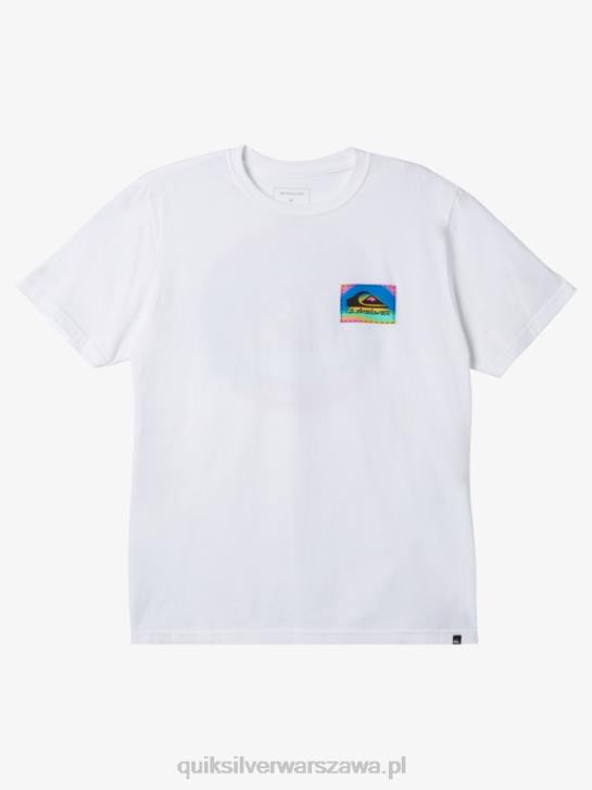 mężczyźni Quiksilver T-shirt z przepływem kolorów 4DBV1205 biały
