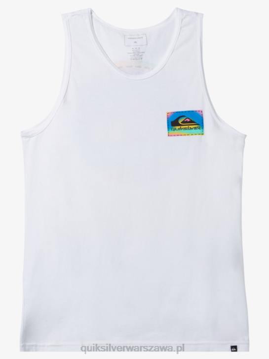 mężczyźni Quiksilver T-shirt z przepływem kolorów 4DBV1332 biały
