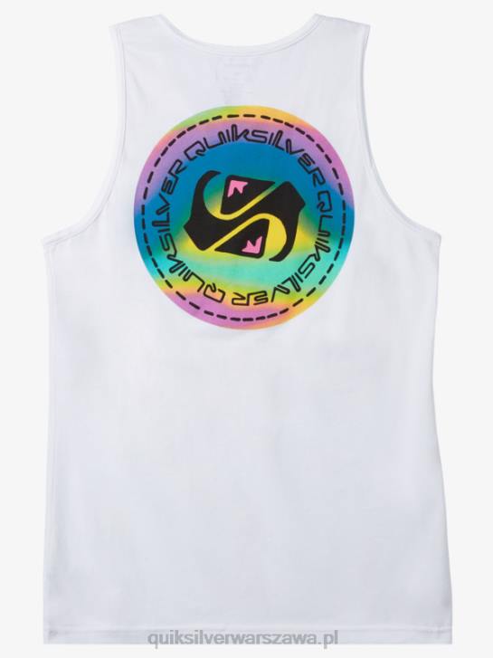 mężczyźni Quiksilver T-shirt z przepływem kolorów 4DBV1332 biały