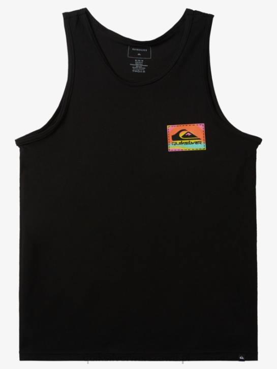 mężczyźni Quiksilver T-shirt z przepływem kolorów 4DBV1333 czarny