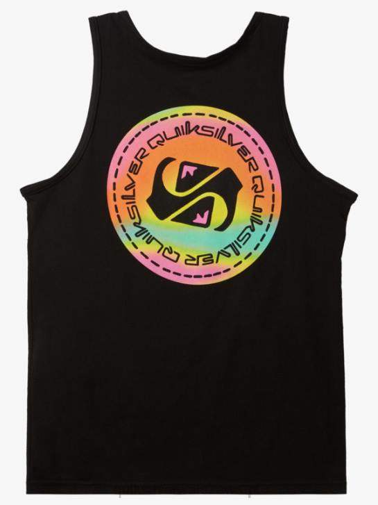 mężczyźni Quiksilver T-shirt z przepływem kolorów 4DBV1333 czarny