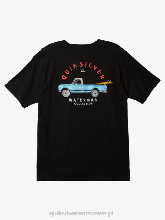 mężczyźni Quiksilver Waterman Beacons wiązany T-shirt 4DBV1343 czarny