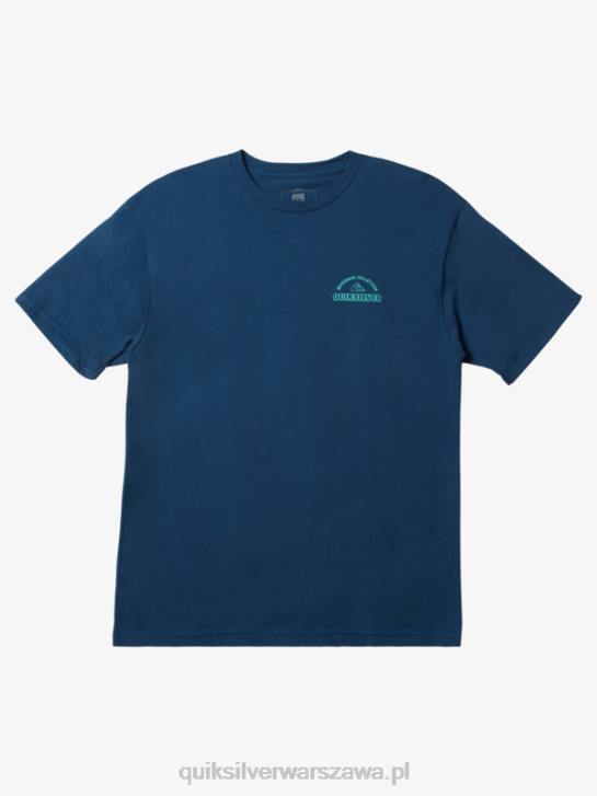 mężczyźni Quiksilver Waterman płetwy t-shirt 4DBV1046 chorąży niebieski