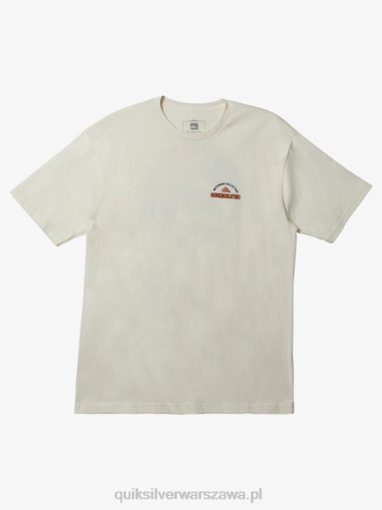 mężczyźni Quiksilver Waterman płetwy t-shirt 4DBV1047 antyczna biel