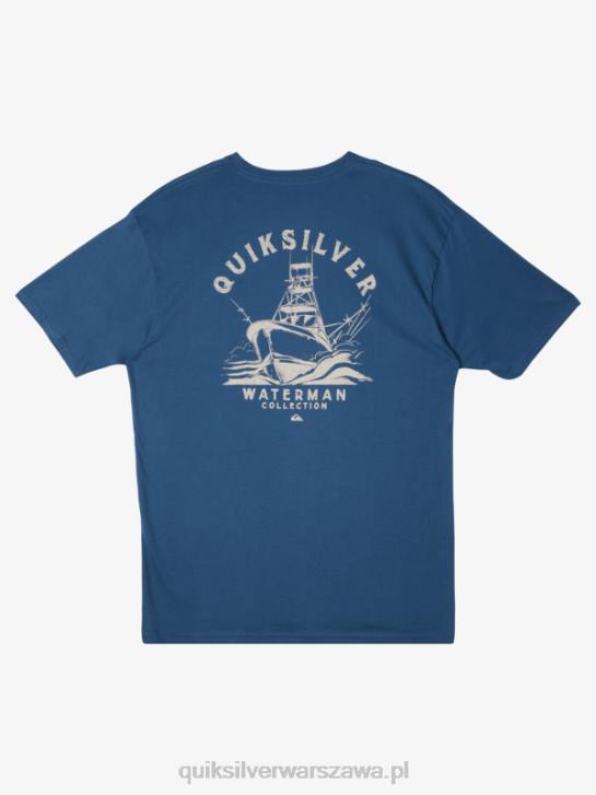 mężczyźni Quiksilver Waterman wychodzący t-shirt 4DBV61 chorąży niebieski
