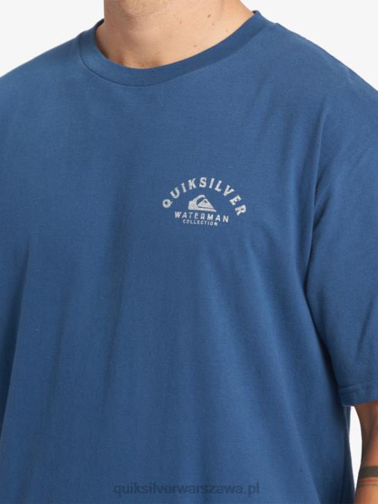 mężczyźni Quiksilver Waterman wychodzący t-shirt 4DBV61 chorąży niebieski