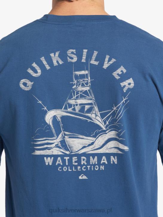 mężczyźni Quiksilver Waterman wychodzący t-shirt 4DBV61 chorąży niebieski