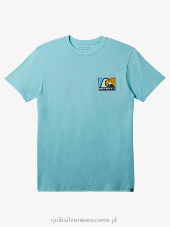 mężczyźni Quiksilver łagodna koszulka z modą bąbelkową 4DBV427 anioł niebieski wrzos