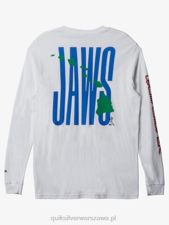 mężczyźni Quiksilver koszulka Jaws Big Wave Challenge ls 4DBV1425 biały