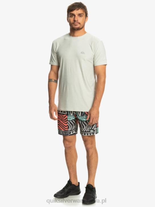 mężczyźni Quiksilver koszulka biegacza wybrzeża 4DBV1329 szary fioletowy wrzos