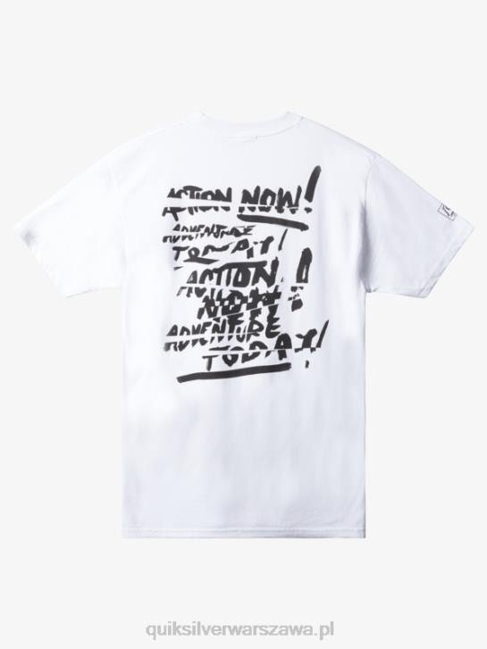 mężczyźni Quiksilver koszulka natas now 4DBV1656 biały