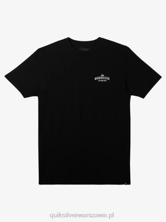 mężczyźni Quiksilver koszulka od wybrzeża do wybrzeża na Florydzie 4DBV235 czarny