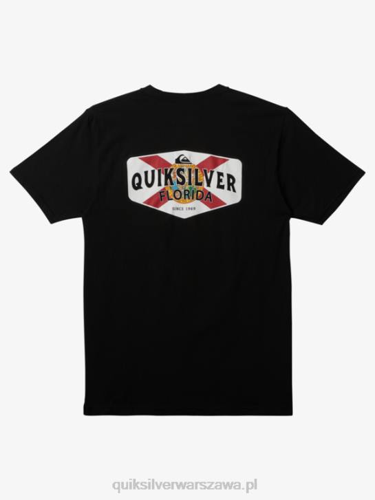 mężczyźni Quiksilver koszulka od wybrzeża do wybrzeża na Florydzie 4DBV235 czarny
