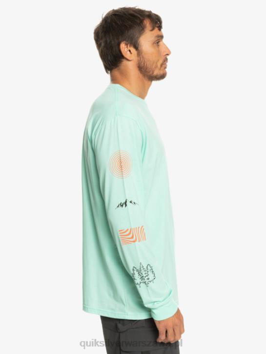 mężczyźni Quiksilver koszulka z długim rękawem fragment natury 4DBV1037 szkło plażowe