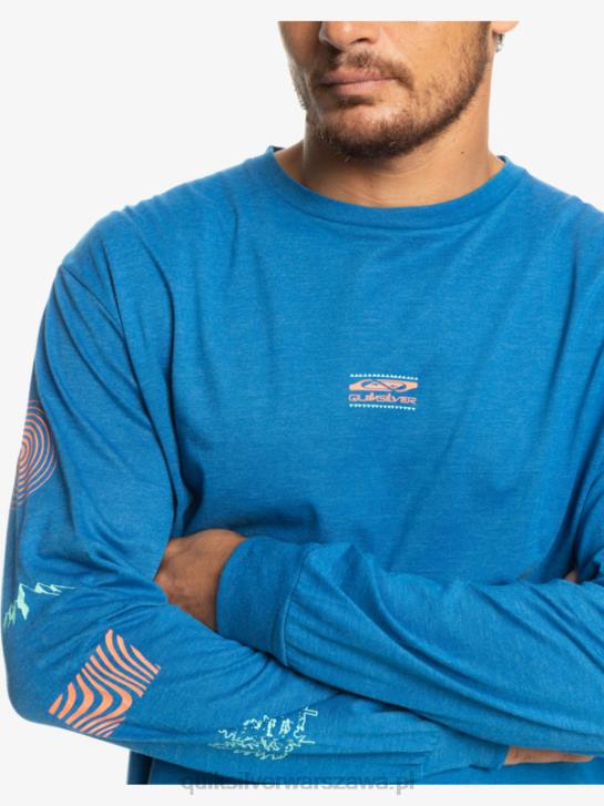 mężczyźni Quiksilver koszulka z długim rękawem fragment natury 4DBV1038 nurkowanie w kolorze niebieskim