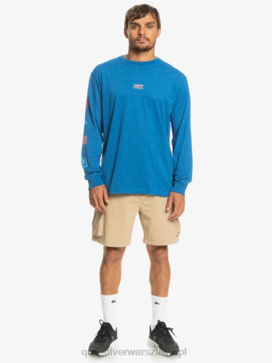 mężczyźni Quiksilver koszulka z długim rękawem fragment natury 4DBV1038 nurkowanie w kolorze niebieskim