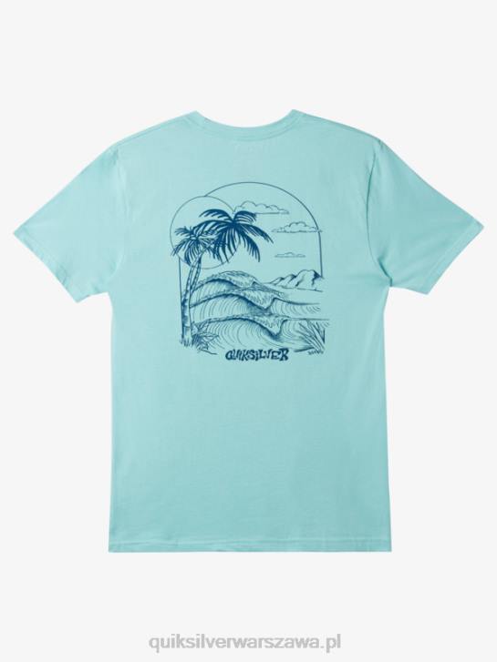 mężczyźni Quiksilver koszulka z drogą ewakuacyjną 4DBV121 anioł niebieski