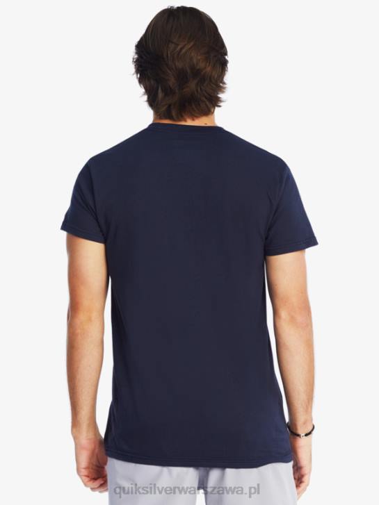 mężczyźni Quiksilver koszulka z logo firmy 4DBV1382 granatowa marynarka