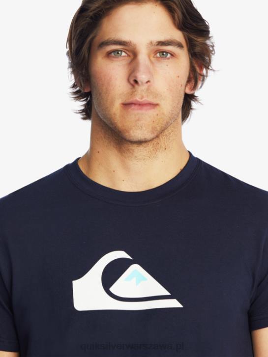 mężczyźni Quiksilver koszulka z logo firmy 4DBV1382 granatowa marynarka