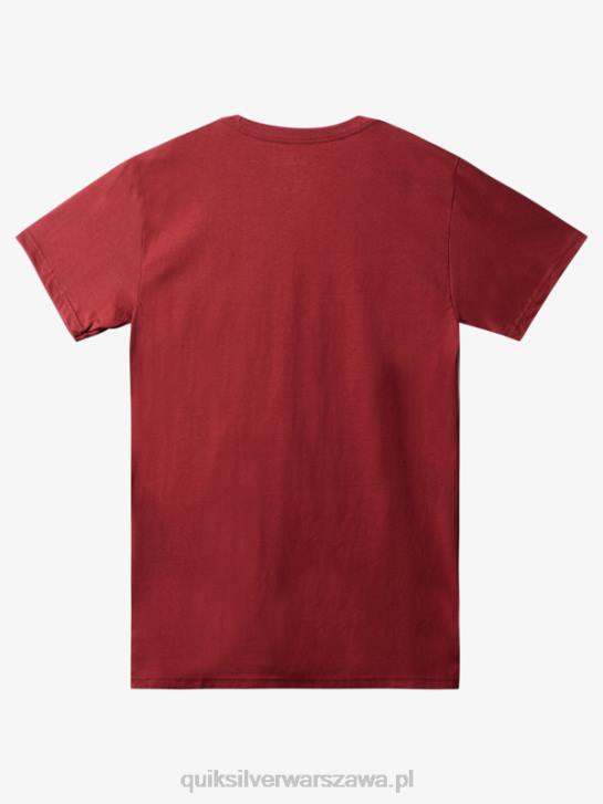 mężczyźni Quiksilver koszulka z logo firmy 4DBV1384 wino rubinowe