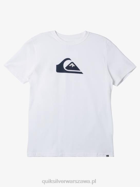 mężczyźni Quiksilver koszulka z logo firmy 4DBV190 biały