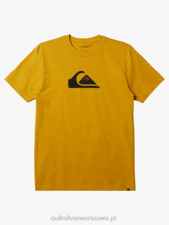 mężczyźni Quiksilver koszulka z logo firmy 4DBV195 żółtko żółte