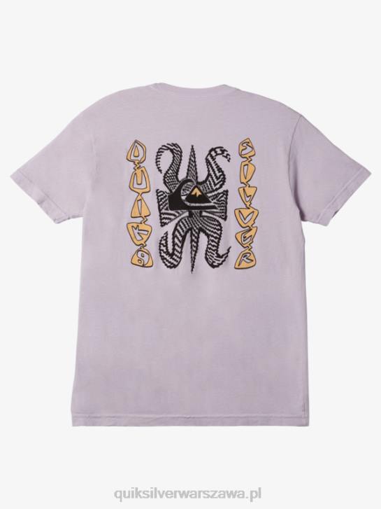 mężczyźni Quiksilver koszulka z logo fortuned 4DBV982 pastelowy liliowy