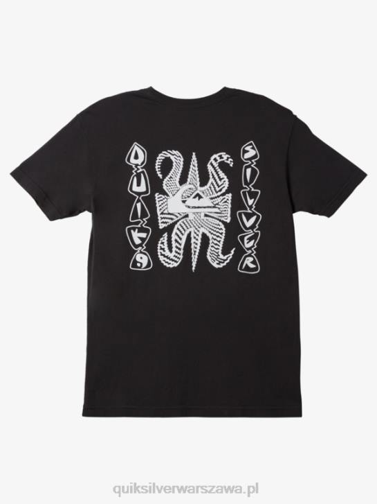 mężczyźni Quiksilver koszulka z logo fortuned 4DBV983 czarny