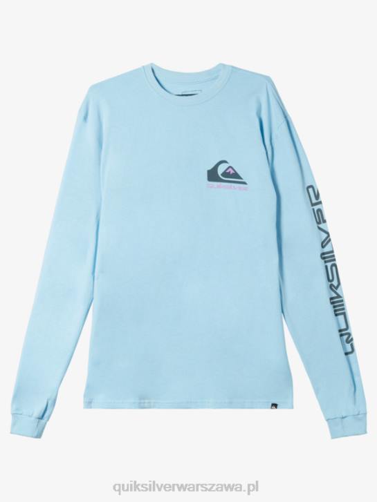 mężczyźni Quiksilver koszulka z logo omni 4DBV300 niebieskie niebo