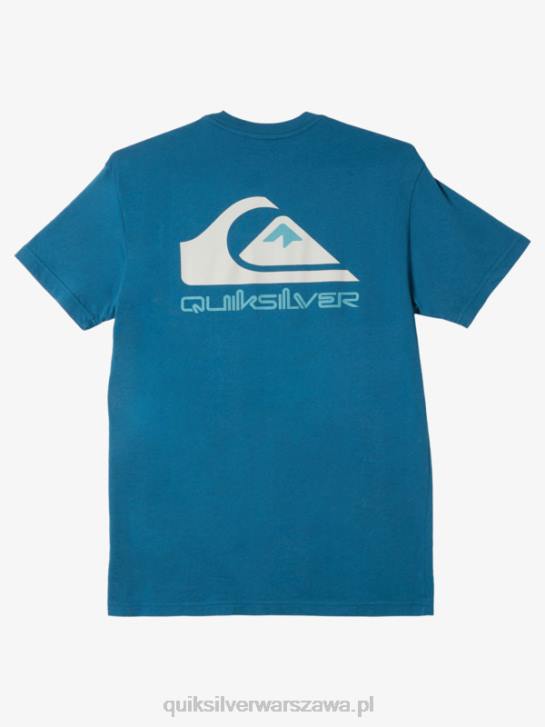 mężczyźni Quiksilver koszulka z logo omni 4DBV985 marokański niebieski