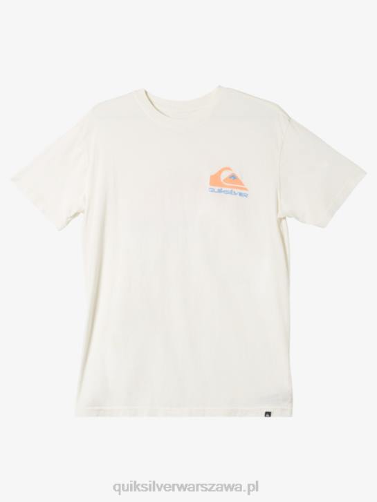 mężczyźni Quiksilver koszulka z logo omni 4DBV986 antyczna biel