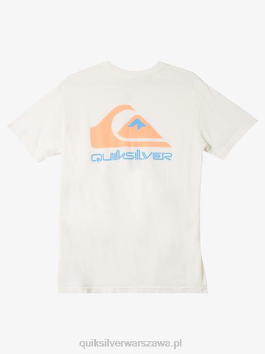 mężczyźni Quiksilver koszulka z logo omni 4DBV986 antyczna biel