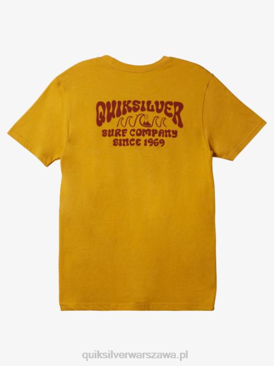 mężczyźni Quiksilver koszulka z modą blokady 4DBV527 samorodek złotego wrzosu