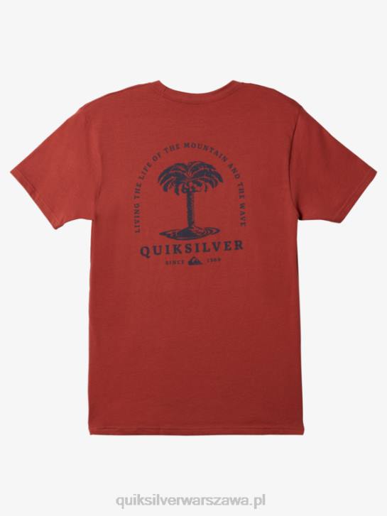 mężczyźni Quiksilver koszulka z palmami morskimi 4DBV1022 Marsala
