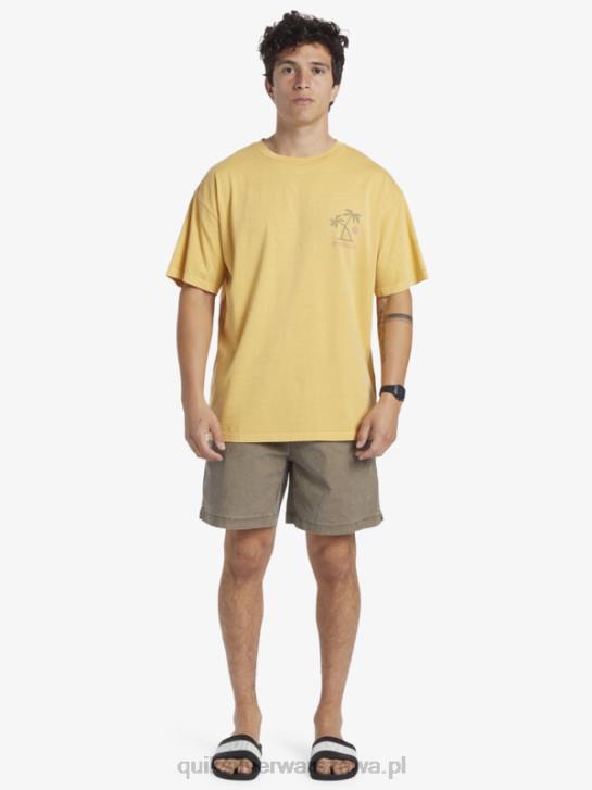 mężczyźni Quiksilver koszulka z rytuałami zachodu słońca 4DBV390 żółtko żółte