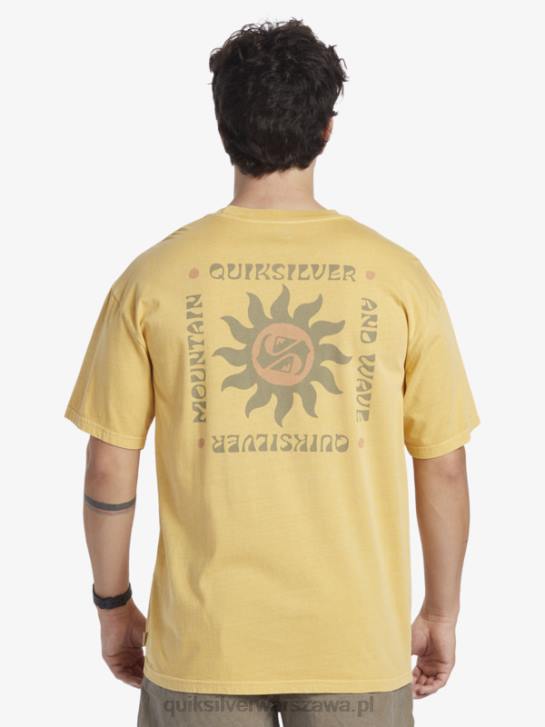 mężczyźni Quiksilver koszulka z rytuałami zachodu słońca 4DBV390 żółtko żółte