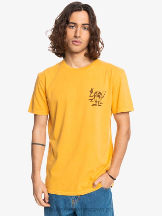 mężczyźni Quiksilver koszulka z ukrytą wiadomością 4DBV1761 złoty pręt
