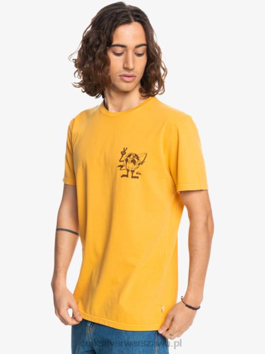 mężczyźni Quiksilver koszulka z ukrytą wiadomością 4DBV1761 złoty pręt