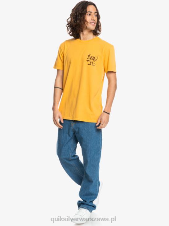 mężczyźni Quiksilver koszulka z ukrytą wiadomością 4DBV1761 złoty pręt