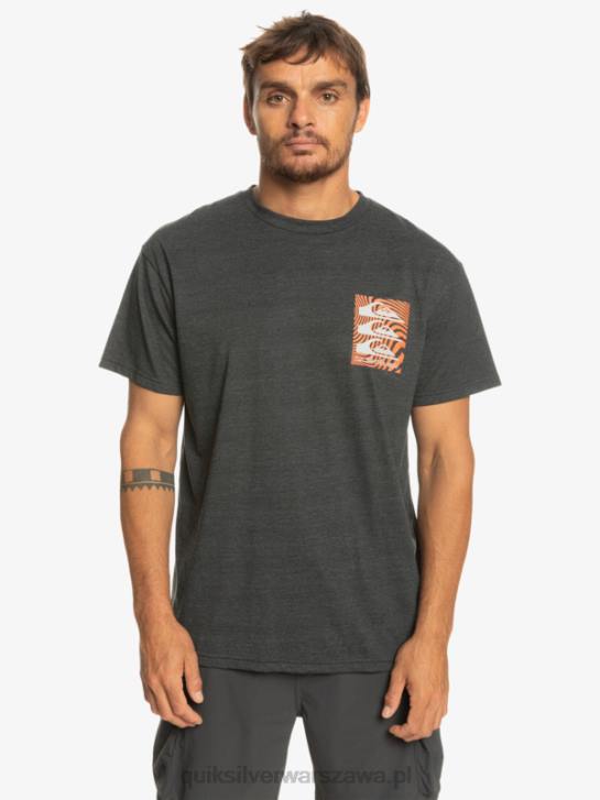 mężczyźni Quiksilver koszulka z wypaczonymi wzorami 4DBV1014 Fantom