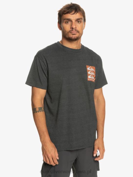 mężczyźni Quiksilver koszulka z wypaczonymi wzorami 4DBV1014 Fantom