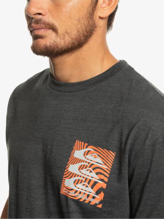 mężczyźni Quiksilver koszulka z wypaczonymi wzorami 4DBV1014 Fantom