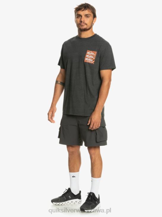mężczyźni Quiksilver koszulka z wypaczonymi wzorami 4DBV1014 Fantom