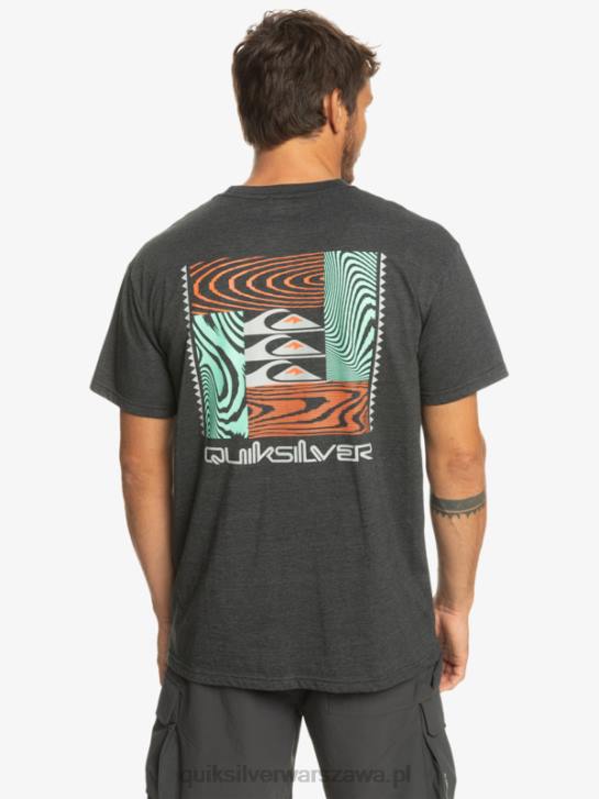mężczyźni Quiksilver koszulka z wypaczonymi wzorami 4DBV1014 Fantom