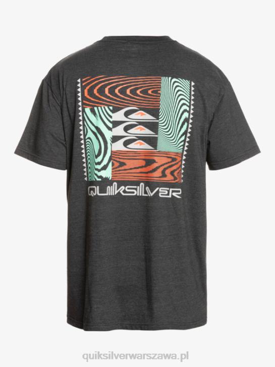 mężczyźni Quiksilver koszulka z wypaczonymi wzorami 4DBV1014 Fantom