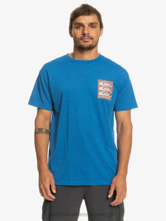 mężczyźni Quiksilver koszulka z wypaczonymi wzorami 4DBV1015 nurkowanie w kolorze niebieskim