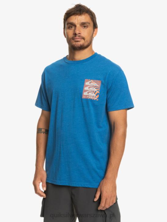 mężczyźni Quiksilver koszulka z wypaczonymi wzorami 4DBV1015 nurkowanie w kolorze niebieskim