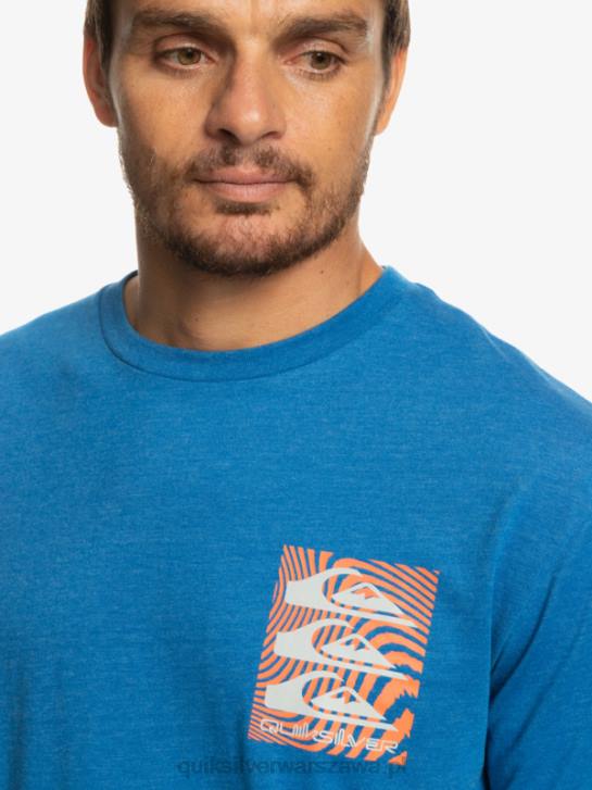 mężczyźni Quiksilver koszulka z wypaczonymi wzorami 4DBV1015 nurkowanie w kolorze niebieskim